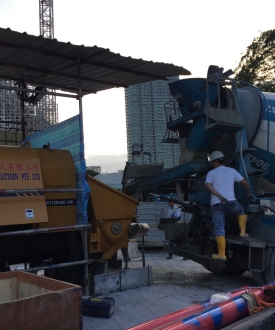 2017-02 SANY Stationary pump with 32m placing boom casting -2