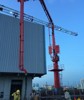 2017-02 SANY Stationary pump with 32m placing boom casting -5